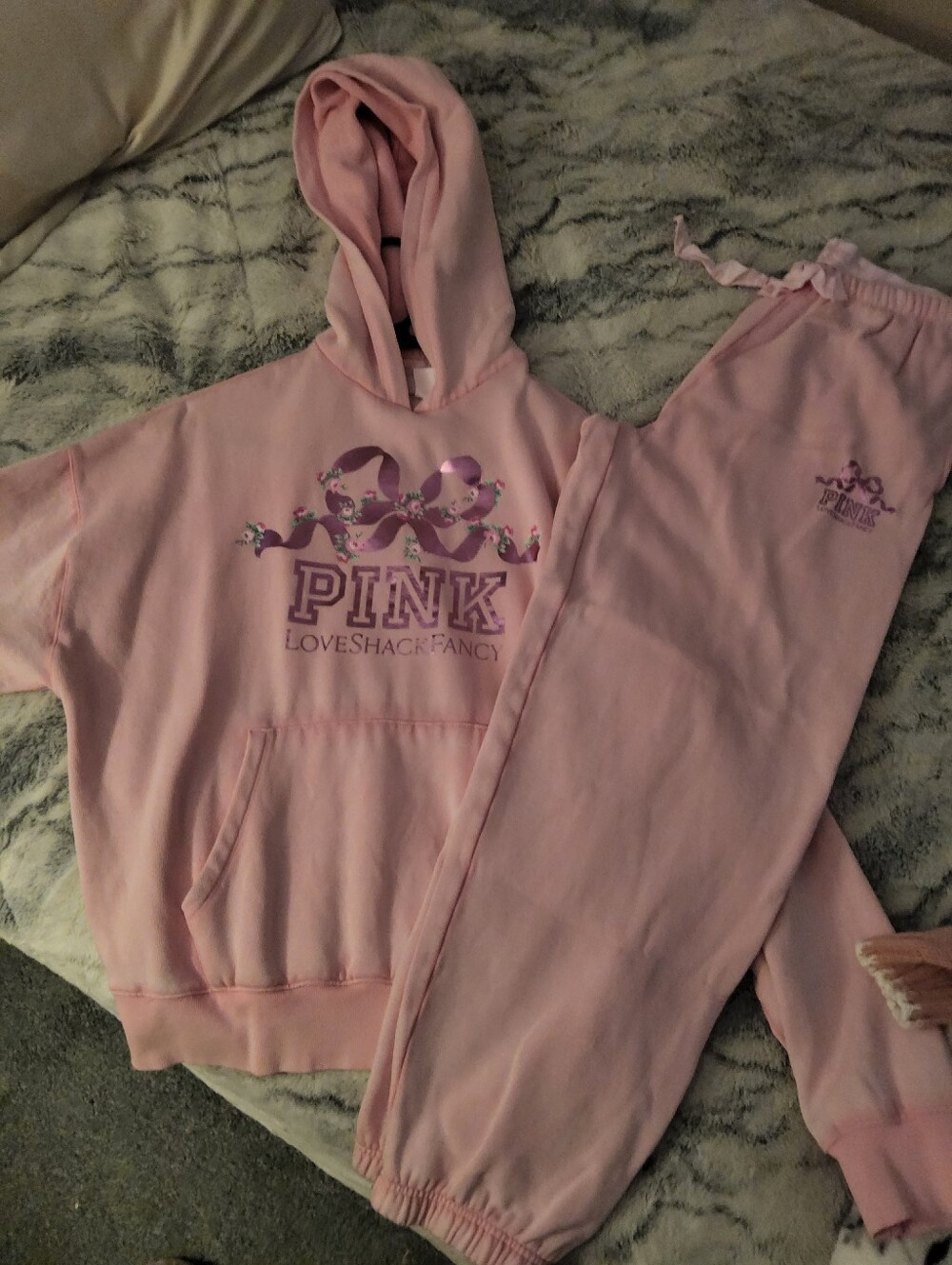 PINK x LoveShackFancy Pink Hoodie & Joggers Set